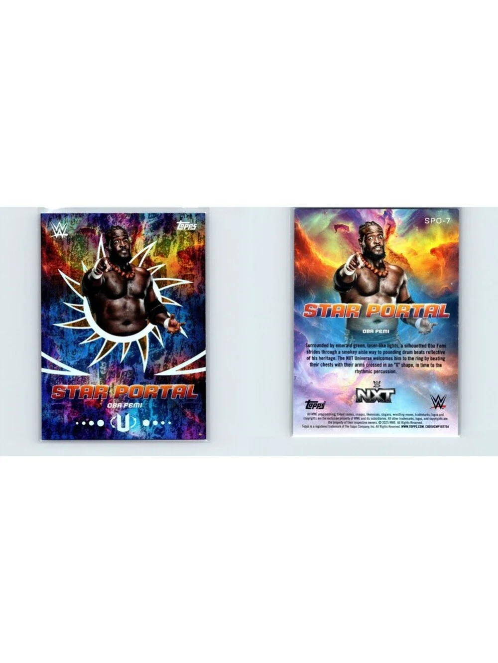 2025 Topps Universe WWE Oba Femi #SPO-7 Star Portal #/75